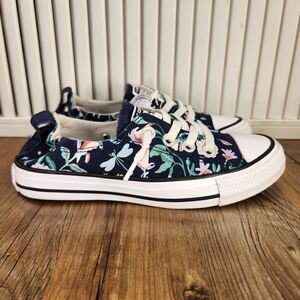 Converse Shoreline Mythical Slip On Shoes Womens Sz 6 Blue Floral Canvas A07682F